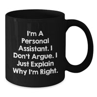 Load image into Gallery viewer, Funny Personal Assistant Gifts for Women, Black Coffee Mug with Inspirational Quote, Gifts from Family to Women Personal Assistants, Perfect for Christmas Unique Gifts - Additional
