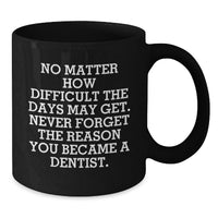 Load image into Gallery viewer, Funny Dentist Gifts from Women for Men and Women - Inspirational Black Coffee Mug for Mother's Day - Additional