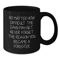 Load image into Gallery viewer, Funny Forester Gifts - Inspirational Quote Coffee Mug for Forester, Black Coffee Mug, Forester Gifts from Friends for Christmas - Additional
