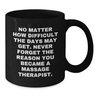 Load image into Gallery viewer, Massage Therapist Funny Gift Funny Quote Black Coffee Mug - Additional