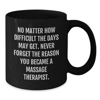 Load image into Gallery viewer, Inspirational Gifts from Friends for Massage Therapist Black Coffee Mug Unique Father's Day Unique Ideas - Additional