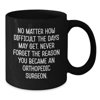 Load image into Gallery viewer, Funny Orthopedic Surgeon Gifts from Family - Inspirational Black Coffee Mug for Orthopedic Surgeon Wife on Mother's Day - Additional