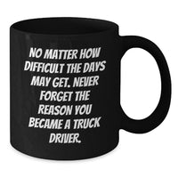 Load image into Gallery viewer, Unique Gifts for Truck Driver Husbands - Funny Inspirational Black Coffee Mug for Men - Additional