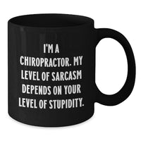 Load image into Gallery viewer, Funny Chiropractor Black Coffee Mug Gifts from Friends to Chiropractor Christmas Unique - Additional
