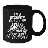 Load image into Gallery viewer, Funny Security Guard Gifts from Men to Security Guard Friends on Valentine's Black Coffee Mug - Additional