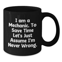 Load image into Gallery viewer, Funny Mechanic Gifts from Men for Mechanic Dad on Father's Day - Black Coffee Mug - Additional