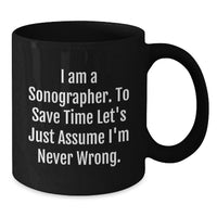 Load image into Gallery viewer, Funny Sonographer Gifts for Men, Unique Black Coffee Mugs from Coworkers to Family, Sonographer Dad, Father's Day Unique Gifts - Additional