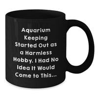 Load image into Gallery viewer, Aquarium Keeping Keepsake Black Coffee Mug for Him Birthday Gift - Additional