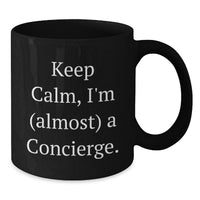 Load image into Gallery viewer, Concierge Keepsake Black Coffee Mug for Him – Keep Calm Birthday Gift - Additional