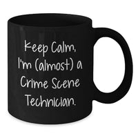 Load image into Gallery viewer, Crime Scene Technician Keepsake Black Coffee Mug for Him Birthday Gift - Additional