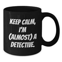Load image into Gallery viewer, Birthday Gift Detective Black Coffee Mug Present for Her - Additional