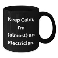 Load image into Gallery viewer, Birthday Gift for Her Electrician Black Coffee Mug Present - Additional