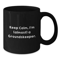 Load image into Gallery viewer, Funny groundskeeper Gifts from Friends to Graduation Unique Gifts for Men and Women - Black Coffee Mug - I'm almost a groundskeeper. - Additional