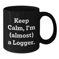 Load image into Gallery viewer, Logger Keepsake Black Ceramic Coffee Mug for Him 11oz Birthday Gift - Additional