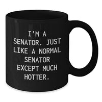 Load image into Gallery viewer, Senator Funny Gifts from Friends, Senator Unique Gifts for Senator, I&#39;m A Senator Hotter Black Coffee Mug, Graduation Humor - Additional
