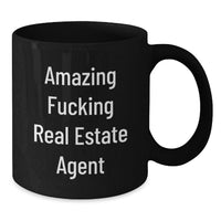 Load image into Gallery viewer, Real Estate Agent Keepsake Deluxe Black Coffee Mug for Him Birthday Gift - Additional