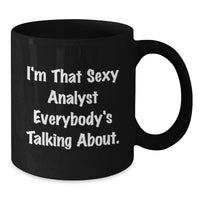 Load image into Gallery viewer, Analyst Keepsake Premium Black Coffee Mug for Him Birthday Gift - Additional