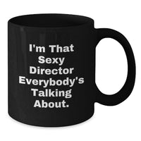 Load image into Gallery viewer, Director Keepsake Black Coffee Mug Birthday Gift for Him with Bold Quote - Additional