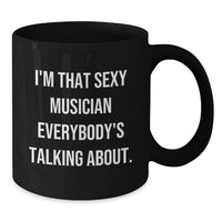 Load image into Gallery viewer, Musician Keepsake Black Coffee Mug for Him Birthday Gift 11oz Safe - Additional