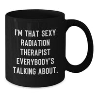 Load image into Gallery viewer, Radiation Therapist Keepsake Black Coffee Mug for Him Birthday Gift - Additional