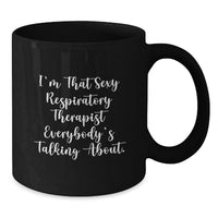 Load image into Gallery viewer, Respiratory Therapist Keepsake Mug for Him Birthday Gift Black 11oz - Additional