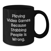 Load image into Gallery viewer, Funny Gifts for Friends and Family, Playing Video Games Black Coffee Mugs, Unique Graduation Unique Gift Ideas for Men and Women - Additional