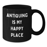Load image into Gallery viewer, Antiquing Enthusiasts&#39; Delight, Funny Quote Gifts for Antiquing Lovers, Birthday Unique Gifts from Friends and Family, Black Coffee Mug - Additional
