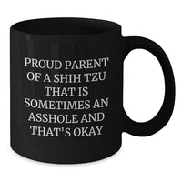 Load image into Gallery viewer, Funny Shih Tzu Dog Gifts for Men from Friends, Gifts for Shih Tzu Dog Parents, Black Coffee Mug Christmas Unique - Additional