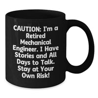 Load image into Gallery viewer, Mechanical Engineer Funny Quote Gift for Him, Black Coffee Mug, Inspirational Graduation Unique Gifts from Men - Additional