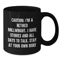 Load image into Gallery viewer, Funny Millwright Coffee Mug Gifts for Men - Black 11oz or 15oz Ceramic Mug as Unique Graduation Gift from Friends to Millwright - Additional