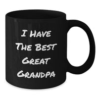 Load image into Gallery viewer, Funny Grandpa Gifts Grandpa Black Coffee Mug with I Have The Best Great Grandpa Quote for Christmas Unique Gifts from Men to Grandpa - Additional
