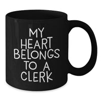 Load image into Gallery viewer, Cute Clerk Gifts from Friends, Unique Black Coffee Mug for Men, Women, or Coworkers - Christmas Unique Gifts - Additional