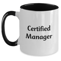 Load image into Gallery viewer, Manager Keepsake Two Tone Coffee Mug for Him Birthday Gift Black &amp; White - Main