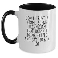 Load image into Gallery viewer, Funny Gifts for Crime Scene Technician Men from Friends - Crime Scene Technician Two Tone Coffee Mug for Valentine's Unique - Main