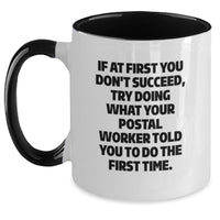 Load image into Gallery viewer, Funny Postal Worker Gifts, Two Tone Coffee Mug for Postal Worker Dad, Father's Day Unique Gifts from Family - Main