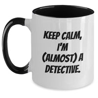 Load image into Gallery viewer, Birthday Gift Detective Two Tone Coffee Mug for Her Present - Main
