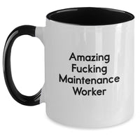 Load image into Gallery viewer, Maintenance Worker Keepsake Two Tone Coffee Mug for Him Birthday Gift - Main