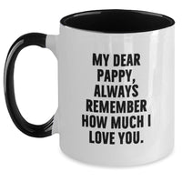 Load image into Gallery viewer, Funny and Cute Pappy Two Tone Coffee Mugs Gifts from Men to Their Dear Pappy - Christmas Unique Gifts for Pappy - Main
