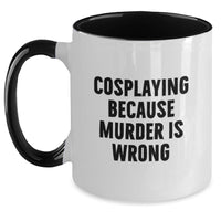 Load image into Gallery viewer, Cosplaying Gifts from Friends and Family for Cosplaying Enthusiasts - Funny Two Tone Coffee Mug, Graduation Unique Gifts for Him or Her - Main