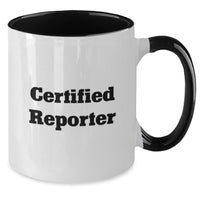 Load image into Gallery viewer, Funny Reporter Gifts from Friends for Christmas Two Tone Coffee Mug - Additional
