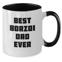 Load image into Gallery viewer, Funny Borzoi Dog Two Tone Coffee Mugs Gifts from Dad for Birthday Unique Presents - Additional
