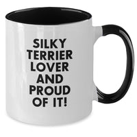 Load image into Gallery viewer, Funny Silky Terrier Dog Lover Gifts for Birthday, Two Tone Coffee Mug from Friends, Unique Silky Terrier Dog Mug for Men, Women, Family - Additional
