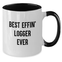 Load image into Gallery viewer, Funny Logger Two Tone Coffee Mug Gifts from Men to Friends for Birthday - Additional