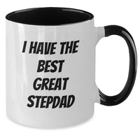 Load image into Gallery viewer, Funny Stepdad Gifts from Men to Stepdad - I Have The Best Great Stepdad Two Tone Coffee Mug for Graduation - Additional
