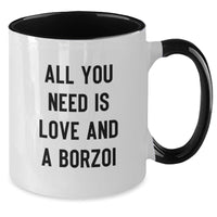 Load image into Gallery viewer, Borzoi Dog Lover Gifts from Friends, Funny Quote Borzoi Dog Two Tone Coffee Mug, Unique Christmas Unique Gifts for Borzoi Dog Owners - Additional
