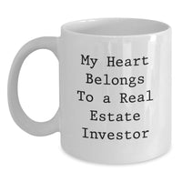Load image into Gallery viewer, Unique Gifts for Real Estate Investor Men, Funny Quote Coffee Mug, White Ceramic, 11oz or 15oz Capacity, Perfect for Graduation - Main