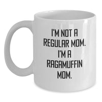 Load image into Gallery viewer, Ragamuffin Cat Lover Gifts - Funny Coffee Mug for Mom - White Ceramic Christmas Unique Mug - Main