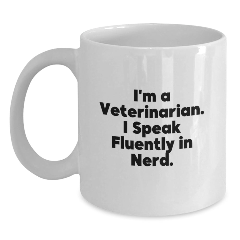 Funny Veterinarian Gifts from Friends, Unique White Coffee Mug for Graduation - Main