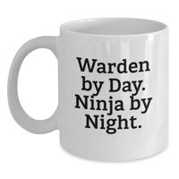 Load image into Gallery viewer, Funny Warden Gifts for Men, Unique White Coffee Mug, Christmas Unique Gifts from Friends - Main