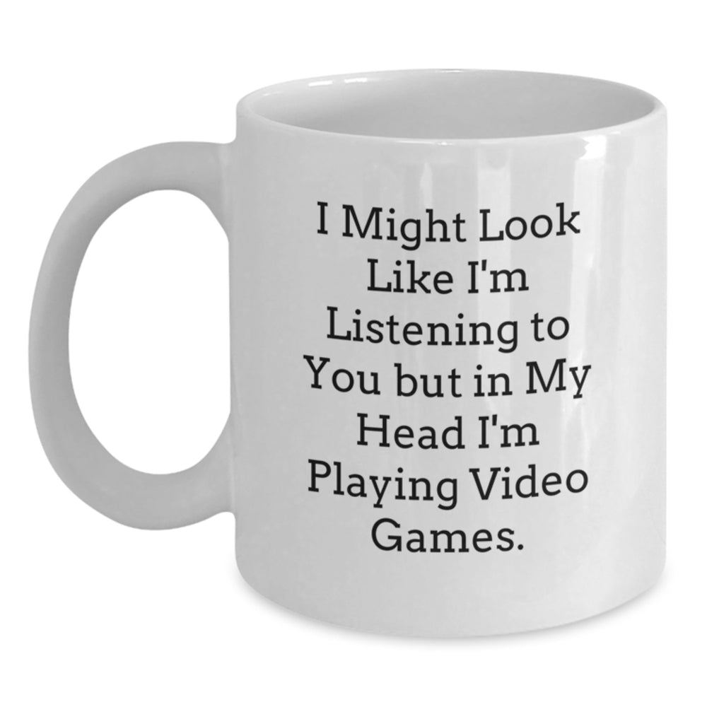 Funny Playing Video Games Gifts from Friends and Family for Graduation Unique White Coffee Mugs - Main